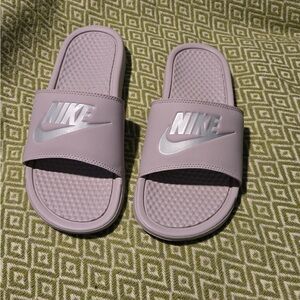 Nike Light Purple Slide Sandals